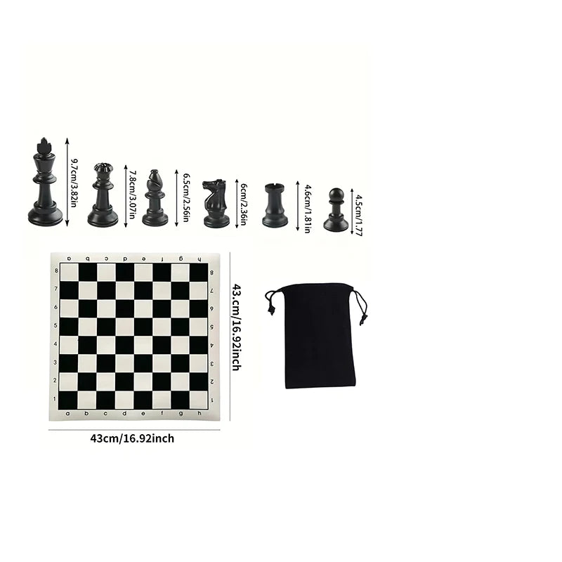 Chessaro Houten Schaakstukken Set – 32-Delig, Massief Hout met Klassiek Ontwerp voor Alle Niveaus