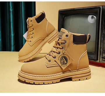 Hugaro – Botas de moto de cuero para hombre, repelentes al agua, listas para el invierno