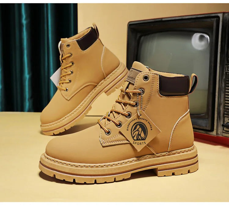 Hugaro – Botas de moto de cuero para hombre, repelentes al agua, listas para el invierno