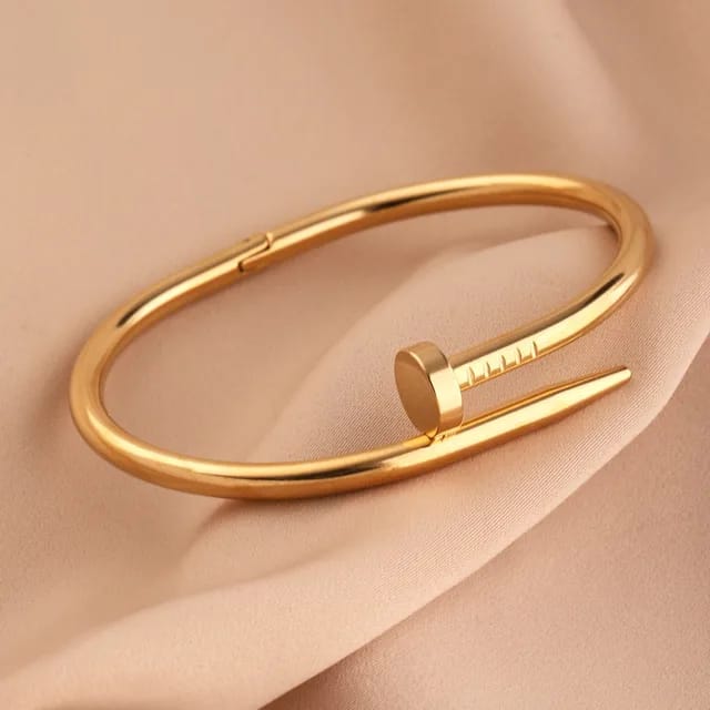 Spijkerarmband in goud & zilver – Stijlvol roestvrij staal