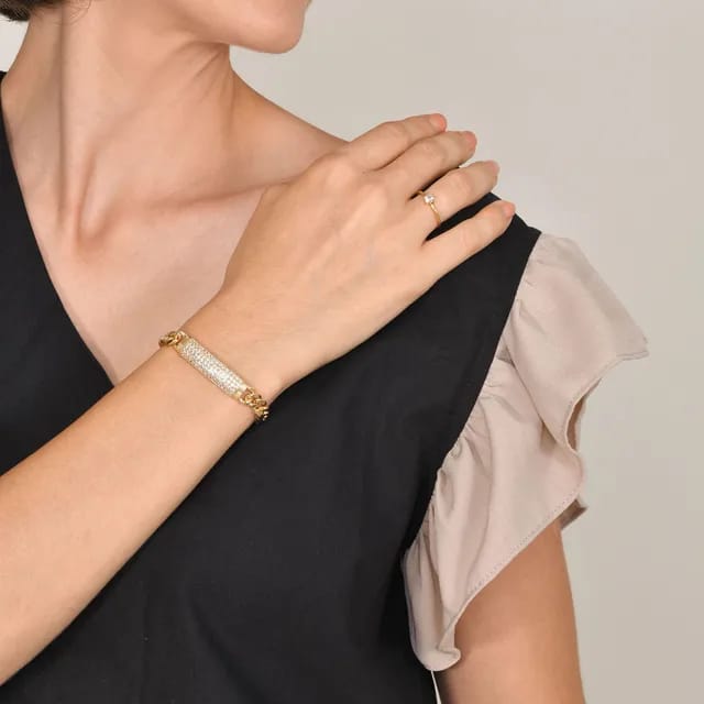 Jessica Armband – Gouden Armband met Fonkelende Stenen