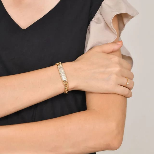 Jessica Armband – Gouden Armband met Fonkelende Stenen