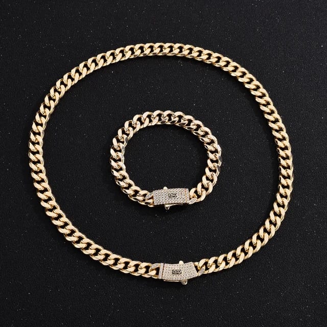 Elegante Sieradenset | Roestvrijstalen Ketting, Armband & Ring