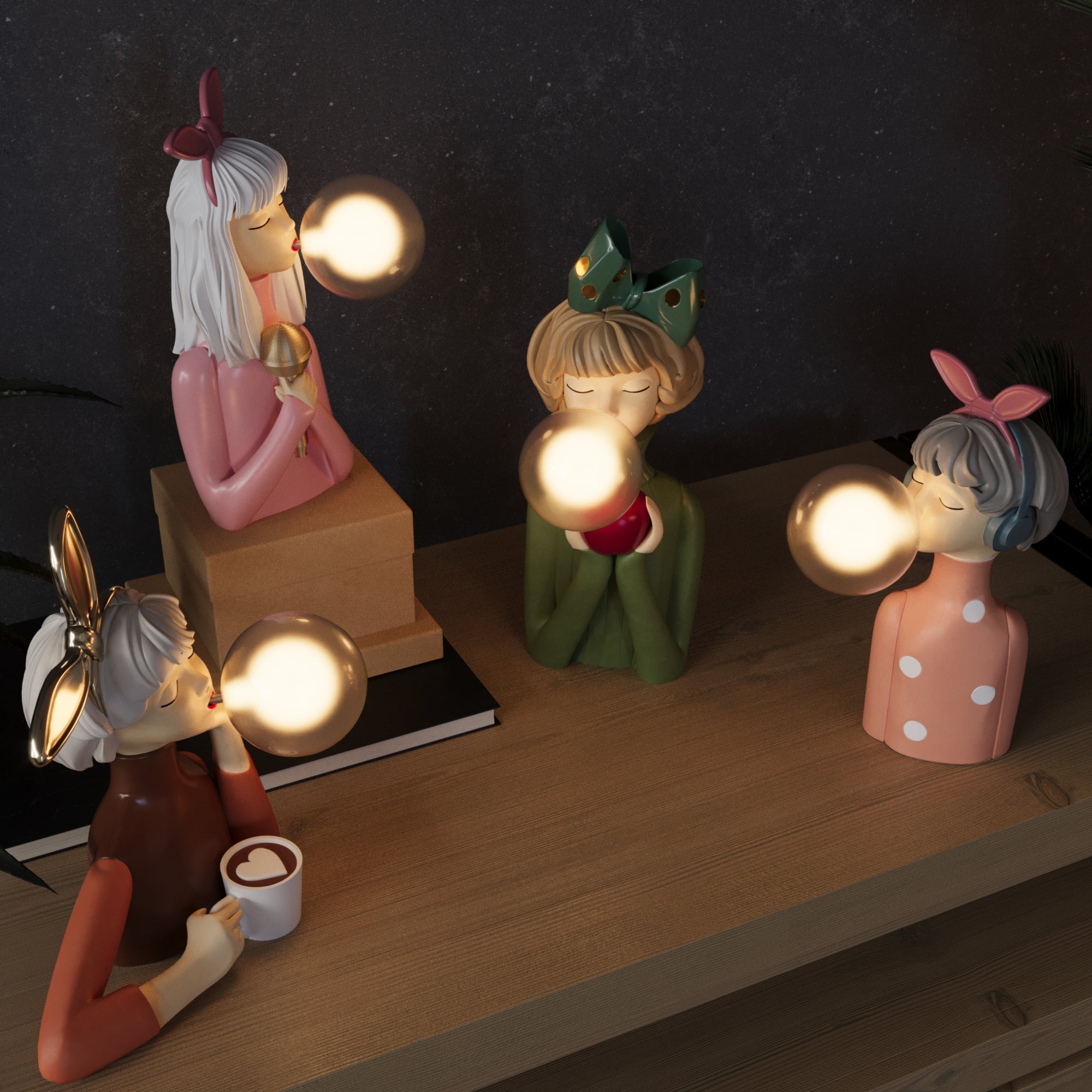 Melzano SophiLux | Stylish Sisters Table Lamp for Timeless Elegance and Refinement