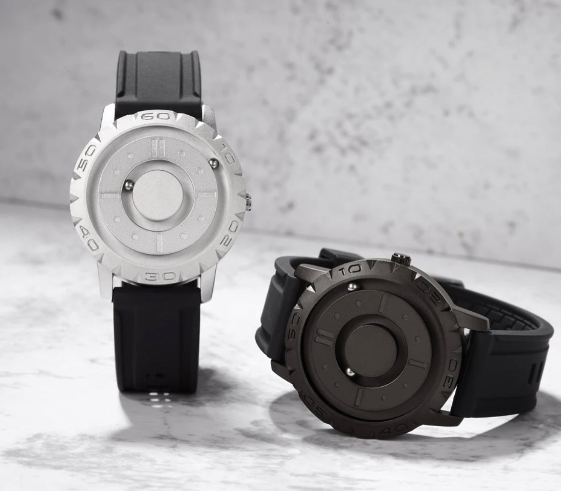 Melzano Magnet Ball Horloge Quartz - Elegant horloge met innovatief mechanisme