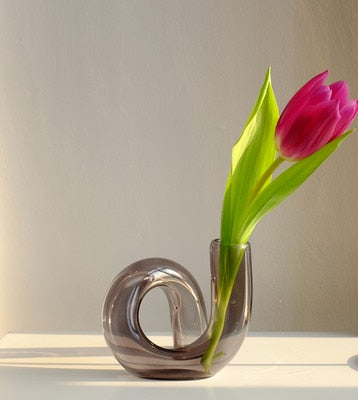 Loopora – Glass Hydroponic Vase & Candlestick in Loop Design