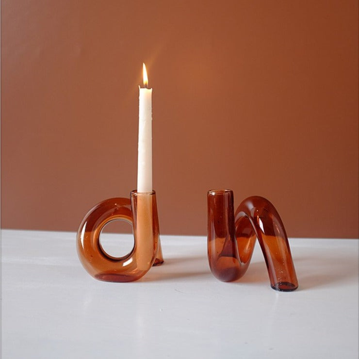 Loopora – Glass Hydroponic Vase & Candlestick in Loop Design