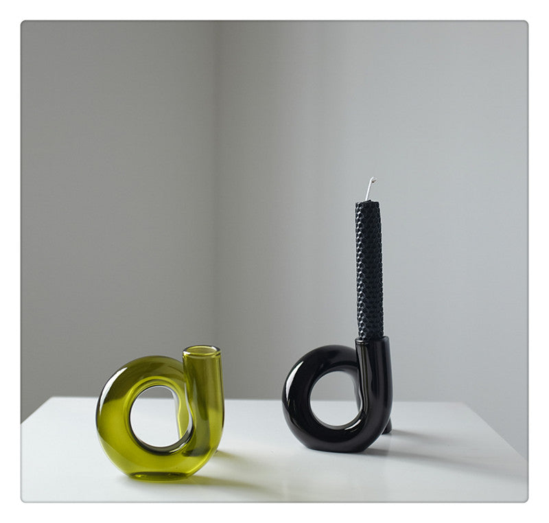 Loopora – Glass Hydroponic Vase & Candlestick in Loop Design