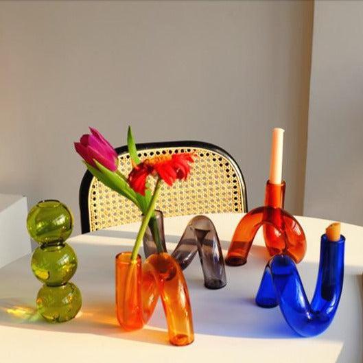 Loopora – Glass Hydroponic Vase & Candlestick in Loop Design