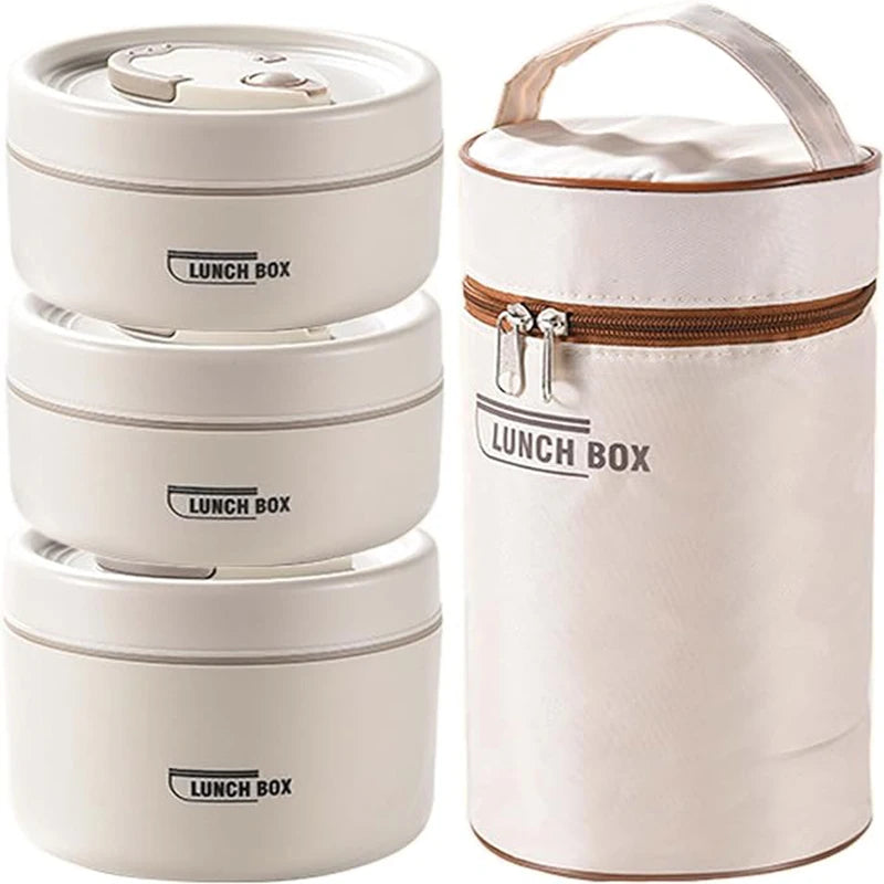 Thermolunch – Insulating lunchbox set stainless steel stackable – work & on the go