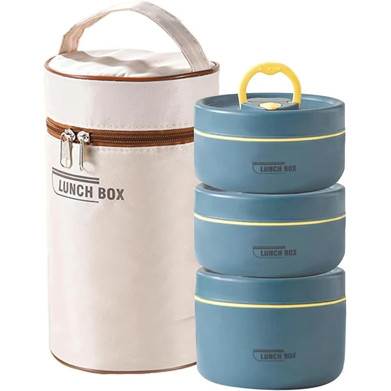 Thermolunch – Insulating lunchbox set stainless steel stackable – work & on the go