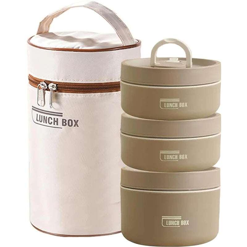 Thermolunch – Insulating lunchbox set stainless steel stackable – work & on the go