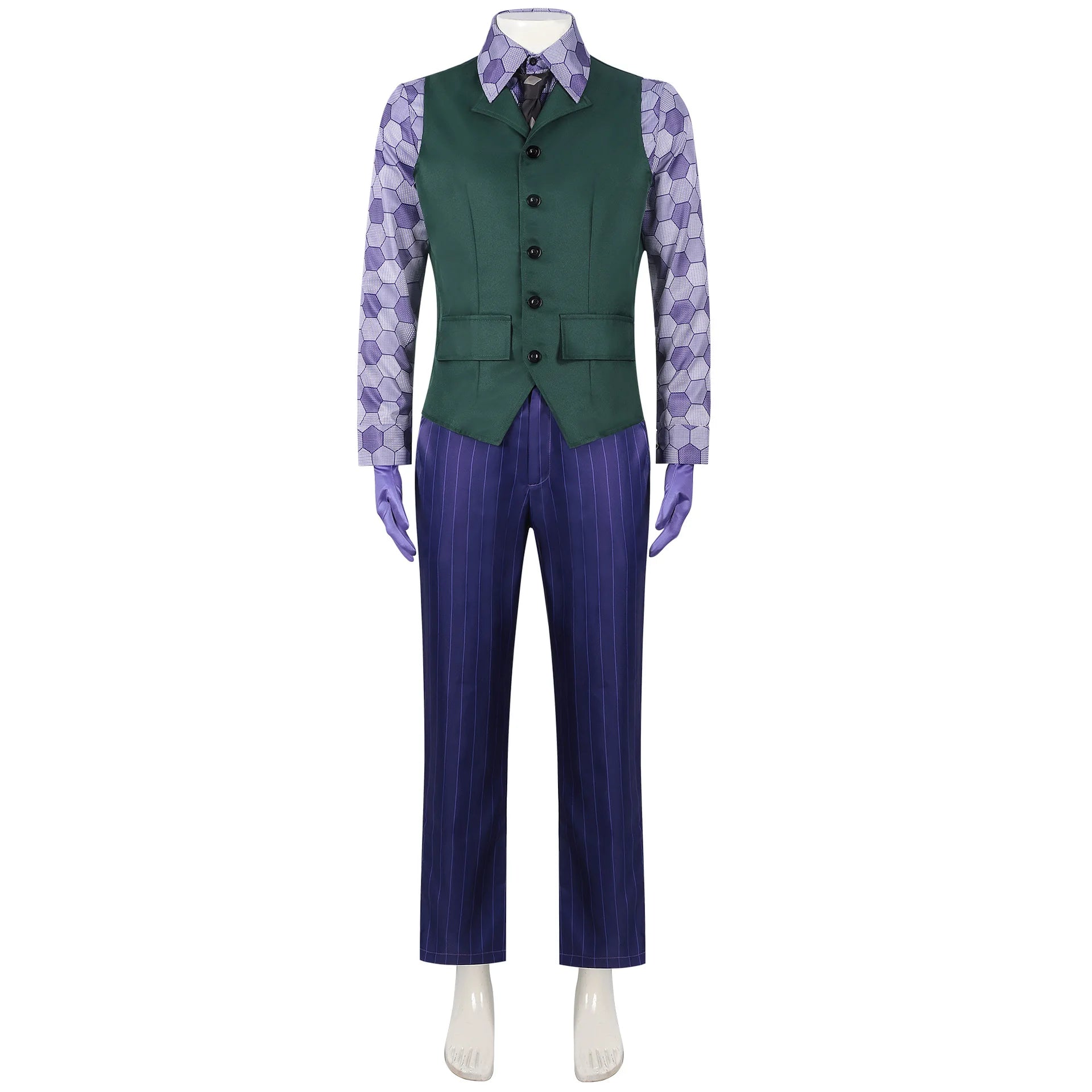 MaskeradeX – Clown Costume Adults – Complete Set with Jacket, Vest & Tie