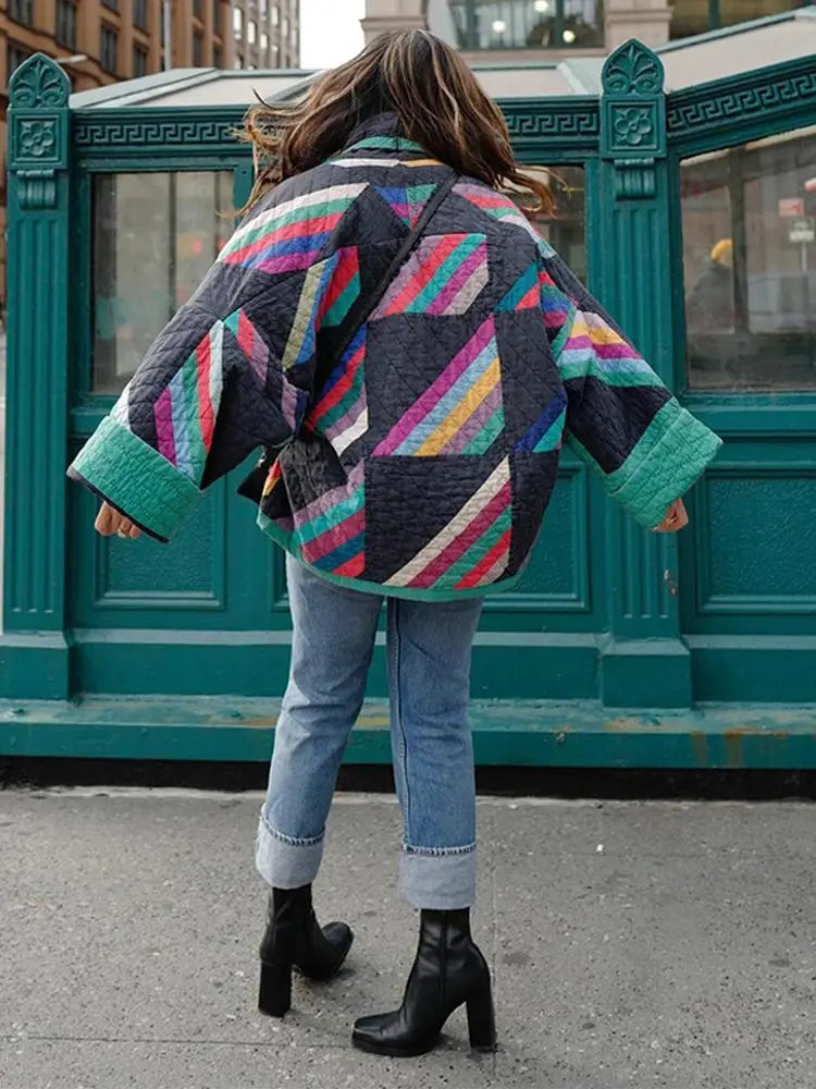 Veraia Jas | Stijlvolle Vintage Boho-jas voor Dames met Unieke Prints