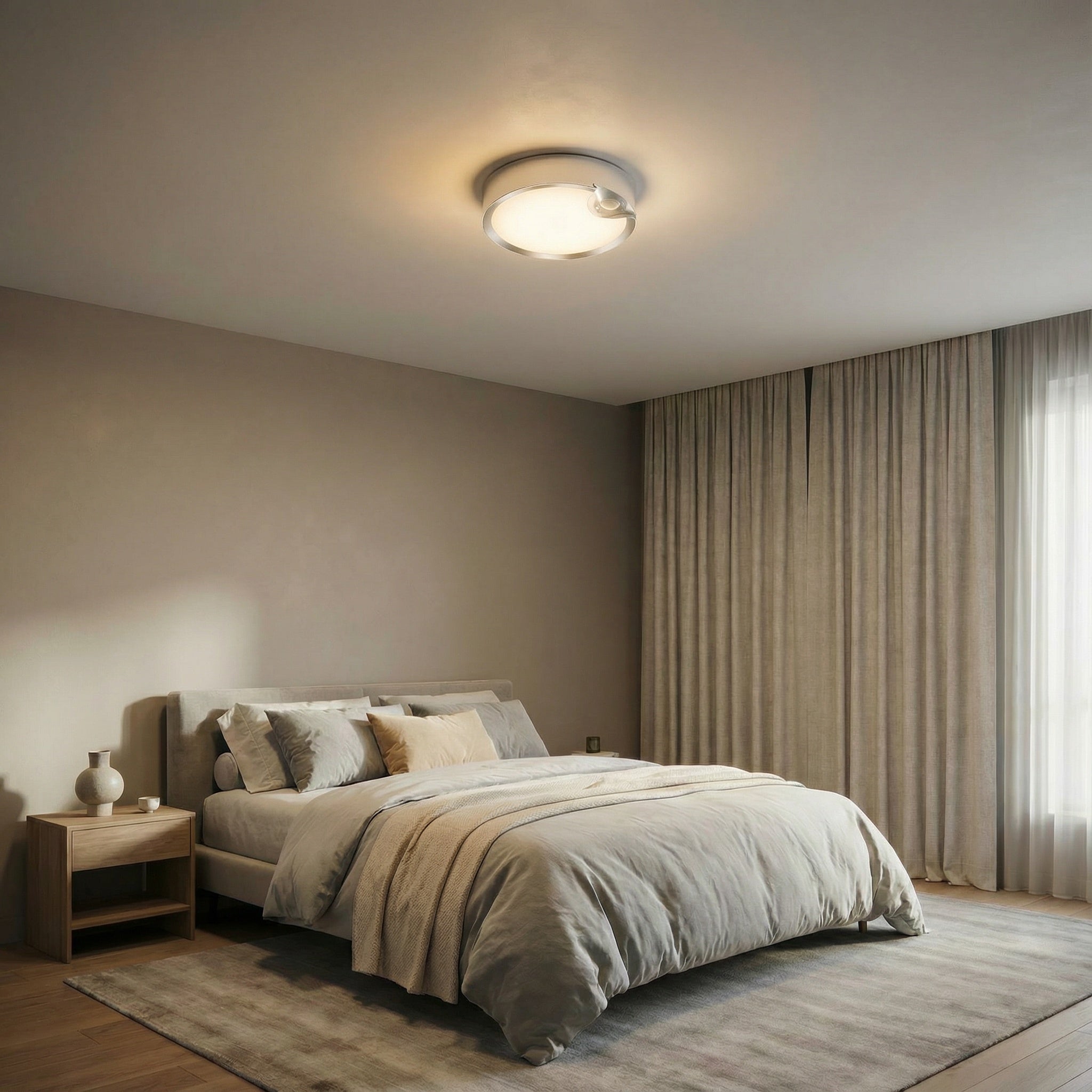 Lámpara de techo Lumora – Iluminación LED inalámbrica con sensor de movimiento a pilas