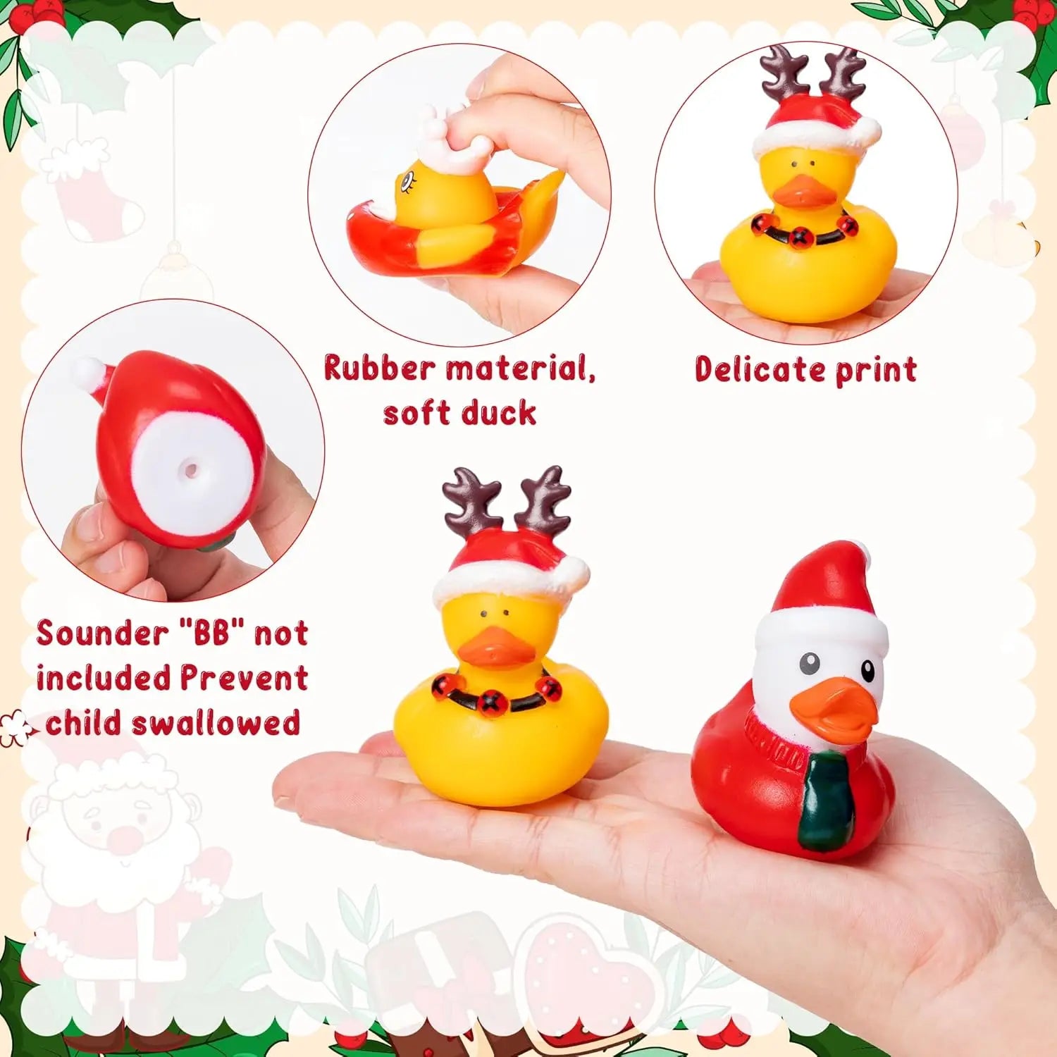 Kerst Badeendjes - 12-100 stuks voor kinderen, perfect voor decoratie 5
