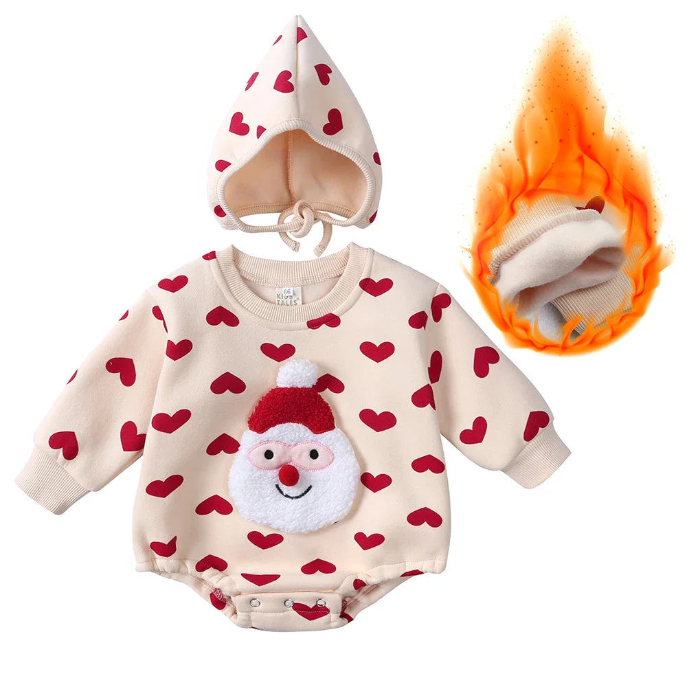 Kerst Rompertje voor Baby's met Borduurwerk en Hoed 5