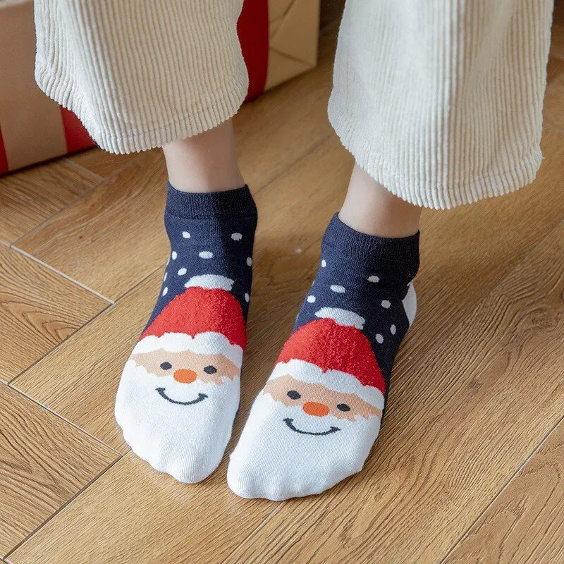 Kerst Sokken Set van 4 Paar voor Volwassenen, Ademend en Zweetabsorberend 1