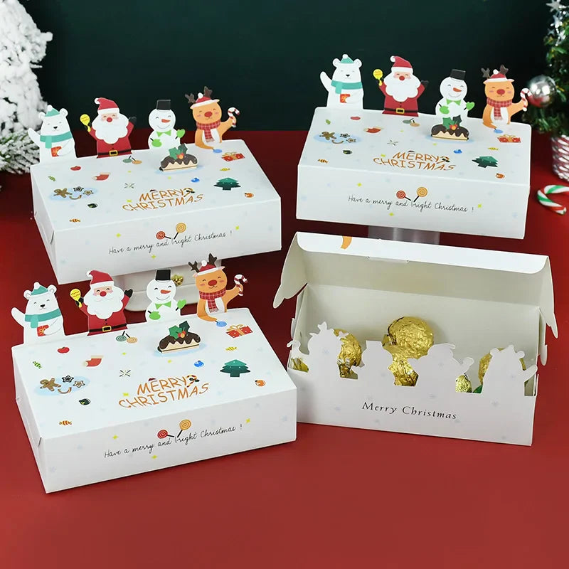 Kerst snoepdozen set van 5 - vrolijke verpakking voor feestdagen 1