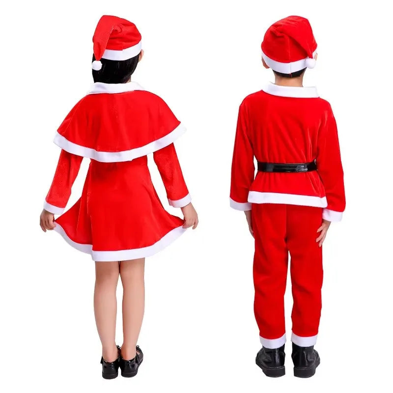 Kerstkostuum voor Kinderen - Rood Cosplayset voor Jongens en Meisjes, Verschillende Maten 3