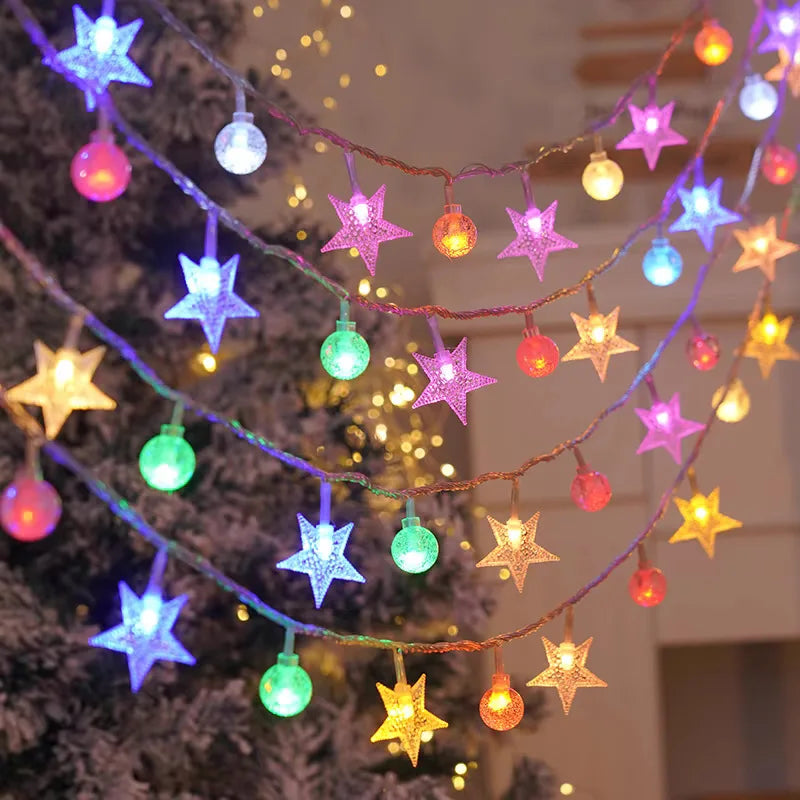LumiFest – LED Christmas Lights with Snowflake Design, 3 Meters