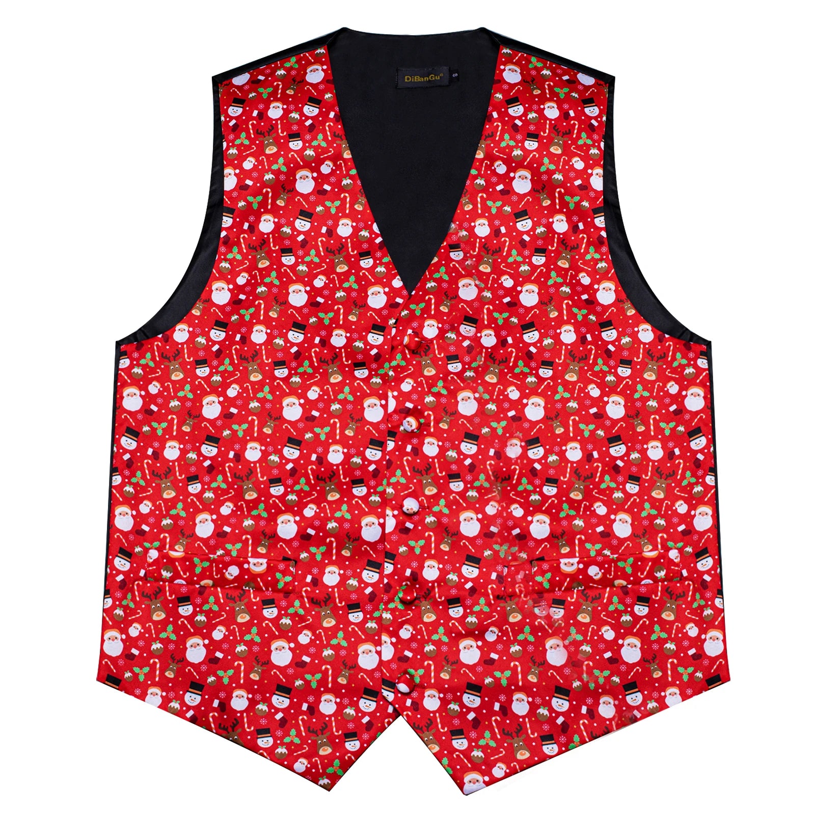 Joviero Heren Kerstpak – Feestelijk Pak met Elandenprint, Inclusief Stropdas & Manchetknopen