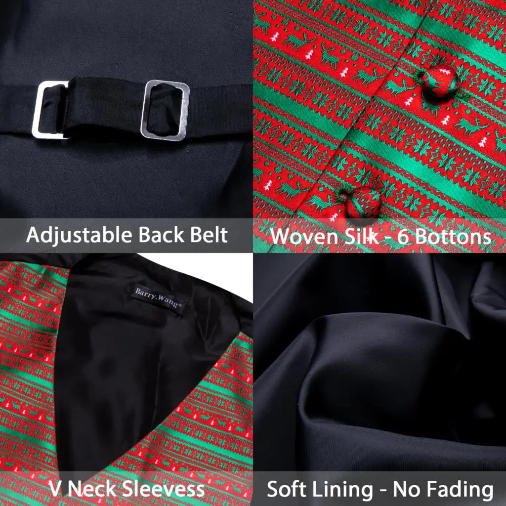 Festivor Men's Christmas Sweater – Stylish Party Sweater with Snowflakes & Reindeer, Including Tie and Bow Tie