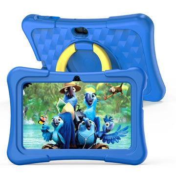 KiddoTab – Kinder Tablet 7 inch Android 11, 32GB met Dualcamera & Schokbestendig Hoes