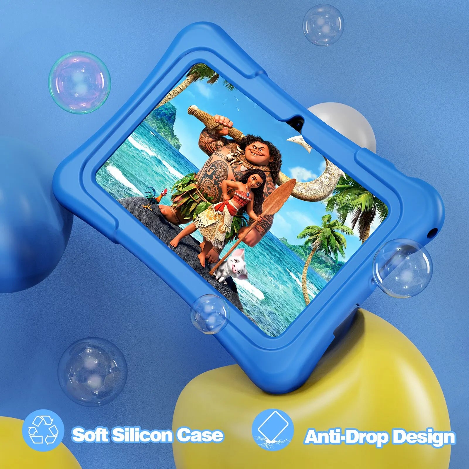 KiddoTab – Kinder Tablet 7 inch Android 11, 32GB met Dualcamera & Schokbestendig Hoes