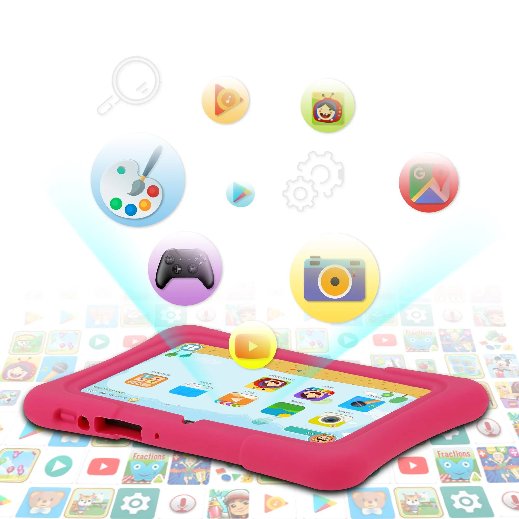 EduPlay K7 – Kinder Tablet 7 inch Android 10, 32GB met Leer- & Speelsoftware