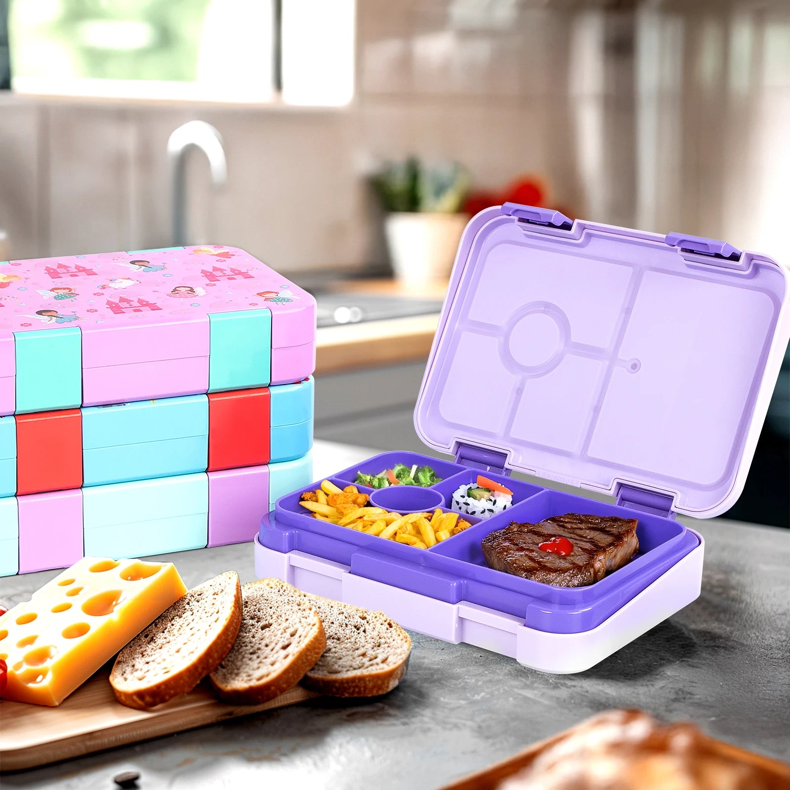 Lunixi – Bento lunchbox lekvrij magnetronbestendig – kinderen school