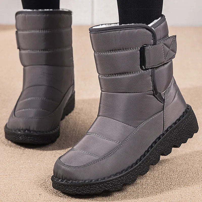 Liora – Dames winterschoenen waterdicht met bontvoering, zwart