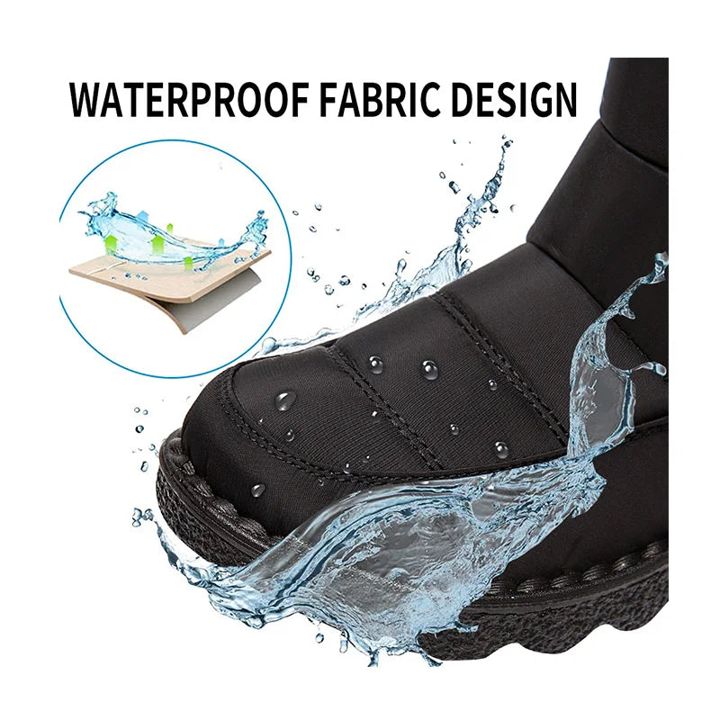 Liora – Dames winterschoenen waterdicht met bontvoering, zwart