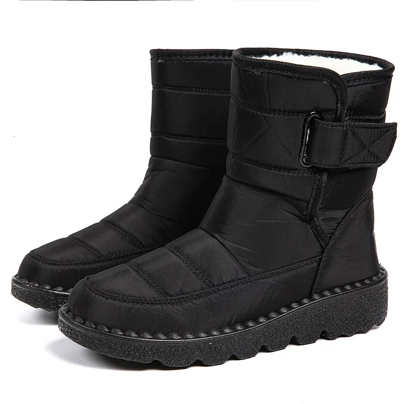 Liora – Dames winterschoenen waterdicht met bontvoering, zwart