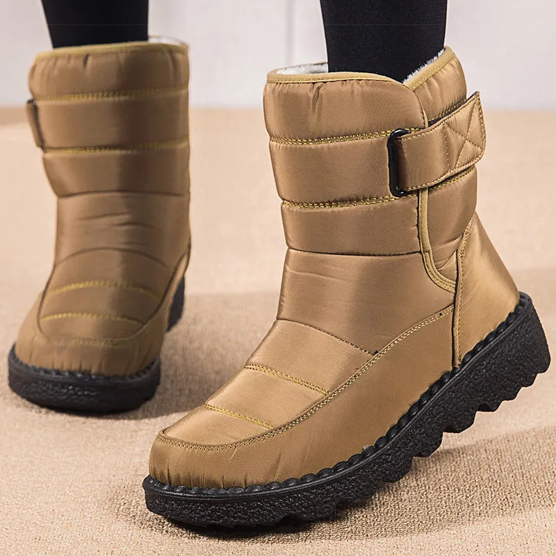Liora – Dames winterschoenen waterdicht met bontvoering, zwart
