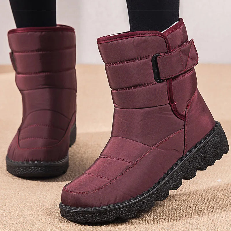 Liora – Dames winterschoenen waterdicht met bontvoering, zwart