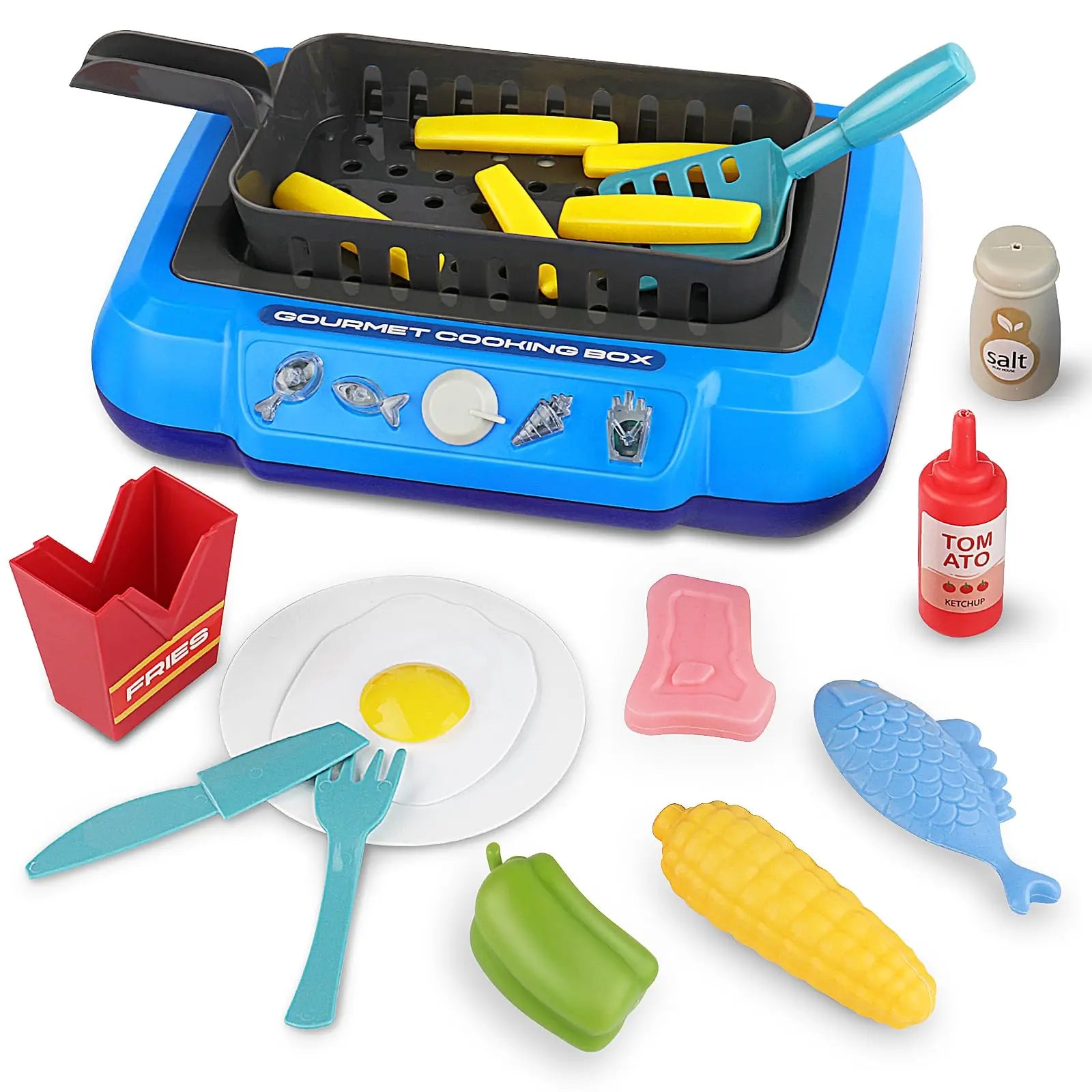 Kleurveranderende keuken speelgoedset met licht voor kinderen - 20 stuks 0