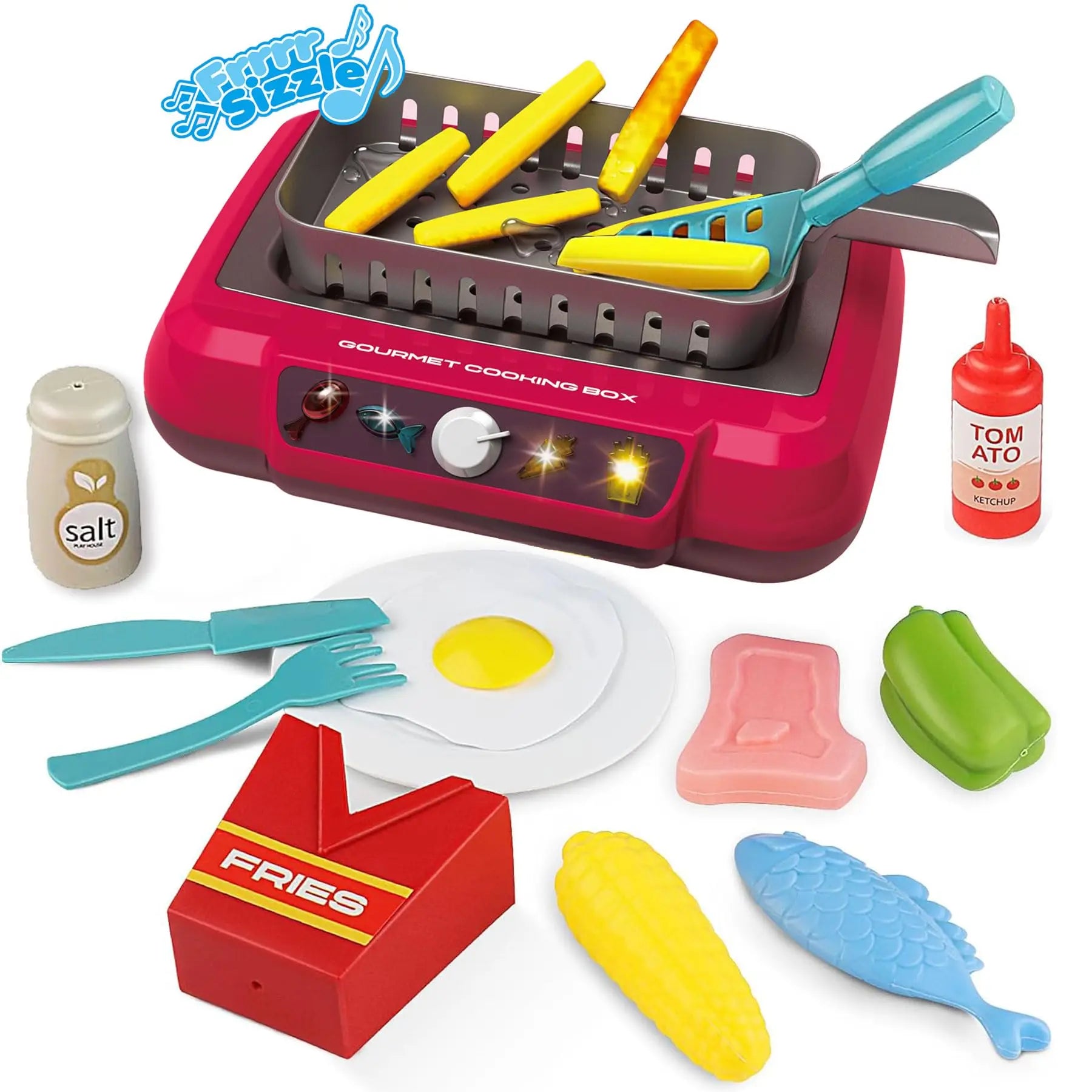 Kleurveranderende keuken speelgoedset met licht voor kinderen - 20 stuks 6