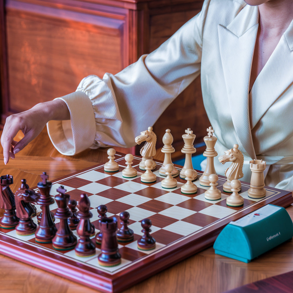 Königsspiel – Houten schaakset voor toernooien & vrije tijd – Opklapbaar bord
