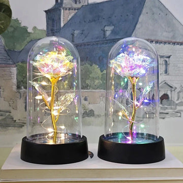 Rosavine LED Rozenbloem – Kunstmatige Roos met Verlichting, Romantisch Cadeau voor Valentijn & Bruiloften