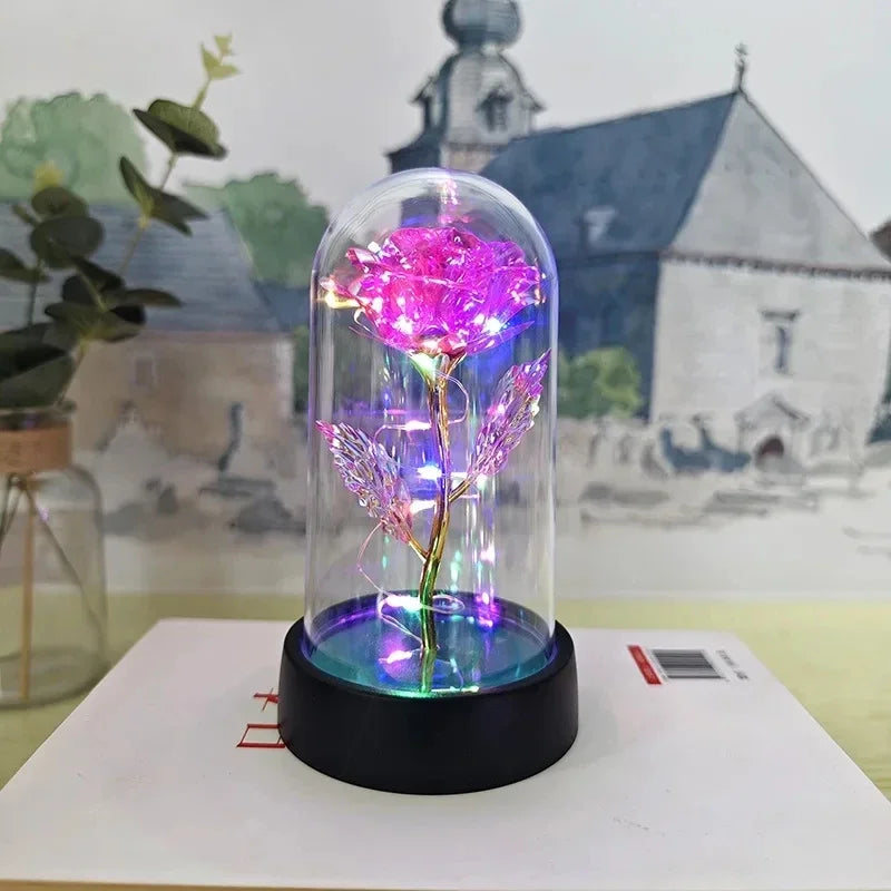 Rosavine LED Rozenbloem – Kunstmatige Roos met Verlichting, Romantisch Cadeau voor Valentijn & Bruiloften