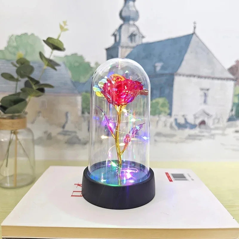 Rosavine LED Rozenbloem – Kunstmatige Roos met Verlichting, Romantisch Cadeau voor Valentijn & Bruiloften