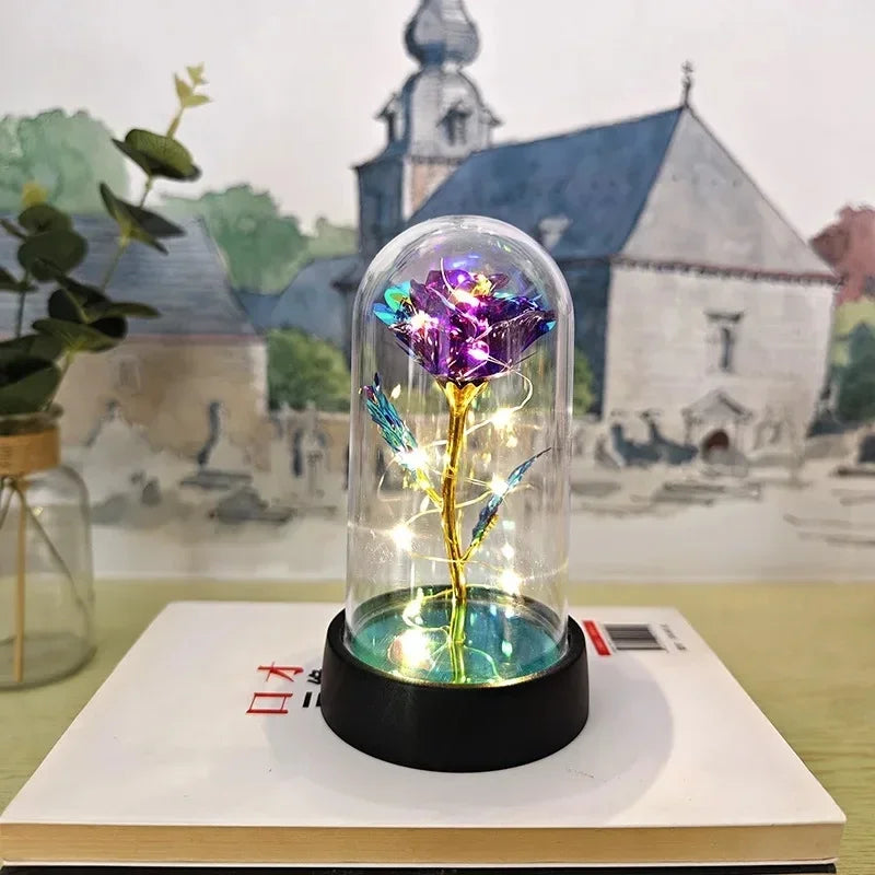 Rosavine LED Rozenbloem – Kunstmatige Roos met Verlichting, Romantisch Cadeau voor Valentijn & Bruiloften