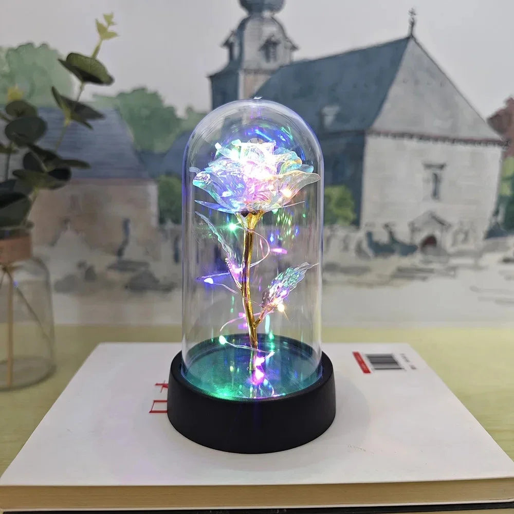 Rosavine LED Rozenbloem – Kunstmatige Roos met Verlichting, Romantisch Cadeau voor Valentijn & Bruiloften