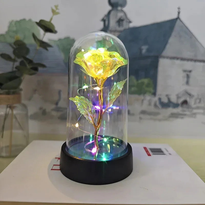 Rosavine LED Rozenbloem – Kunstmatige Roos met Verlichting, Romantisch Cadeau voor Valentijn & Bruiloften