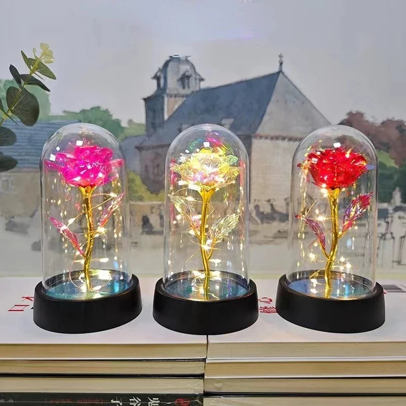 Rosavine LED Rozenbloem – Kunstmatige Roos met Verlichting, Romantisch Cadeau voor Valentijn & Bruiloften
