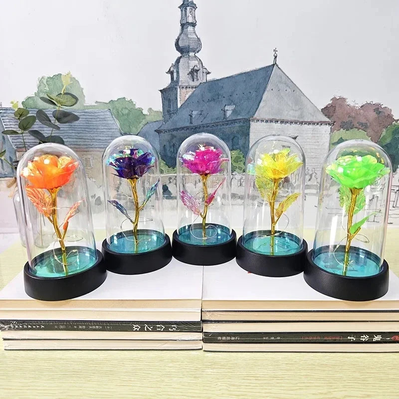 Rosavine LED Rozenbloem – Kunstmatige Roos met Verlichting, Romantisch Cadeau voor Valentijn & Bruiloften