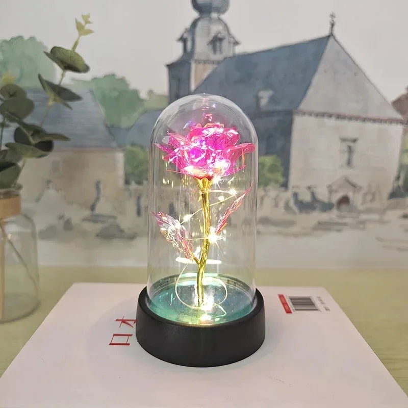 Rosavine LED Rozenbloem – Kunstmatige Roos met Verlichting, Romantisch Cadeau voor Valentijn & Bruiloften