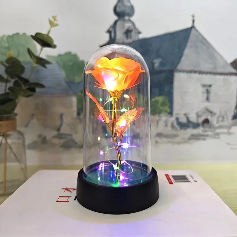 Rosavine LED Rozenbloem – Kunstmatige Roos met Verlichting, Romantisch Cadeau voor Valentijn & Bruiloften