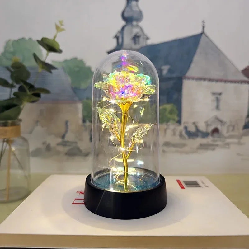 Rosavine LED Rozenbloem – Kunstmatige Roos met Verlichting, Romantisch Cadeau voor Valentijn & Bruiloften